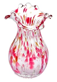 Elegant MURANO Style Blown Art Glass Vase