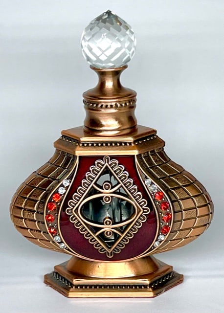 Stunning Moroccan Design Jeweled Perfume Bottle: Beautiful Design – Perfect Condition – Multiple Photos Posted