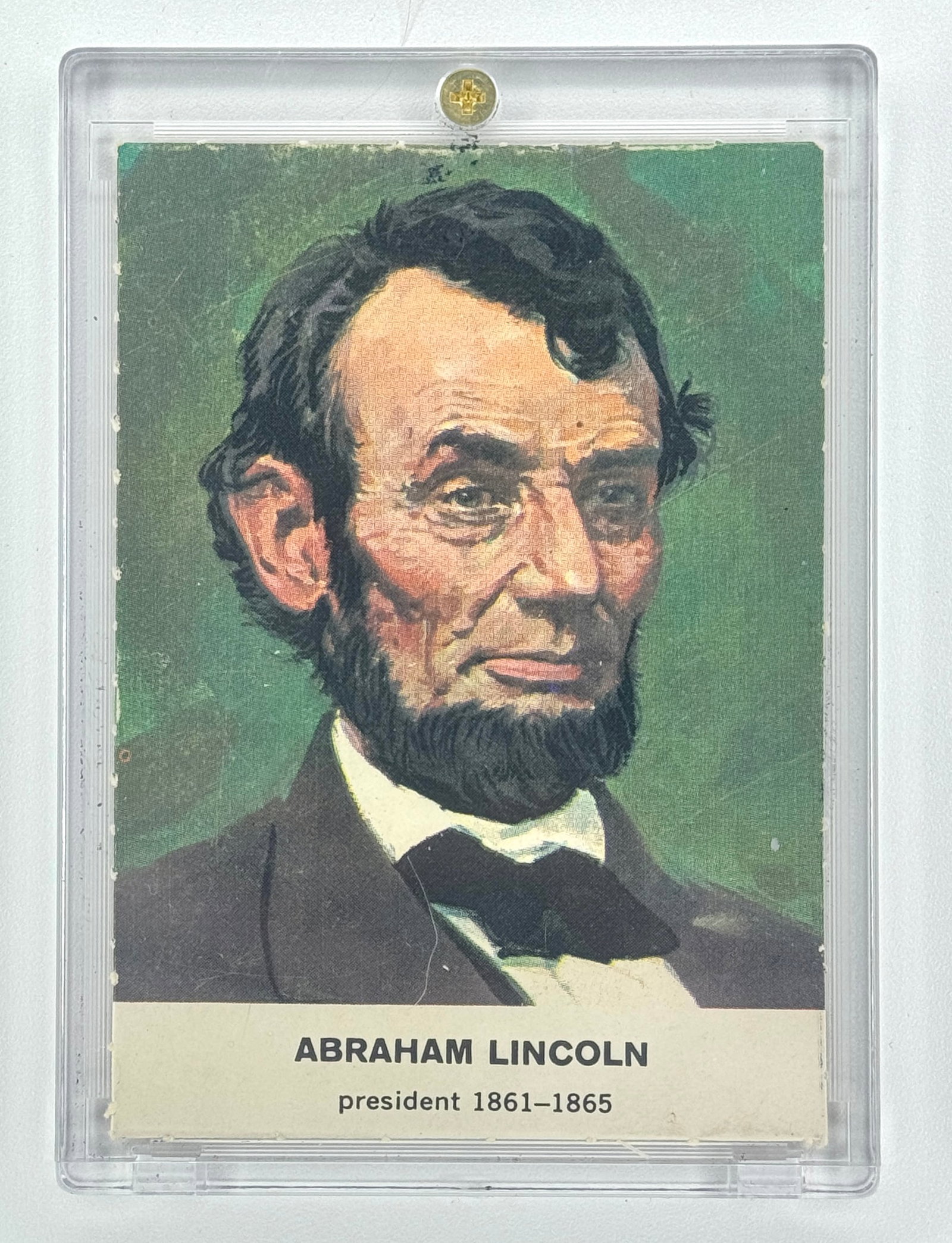 Original ABRAHAM LINCOLN Rare Presidential Trading Card: Hard to Find – Comes Encased – Multiple Photos Posted