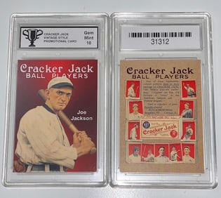 Shoeless JOE JACKSON Cracker Jack Baseball Card