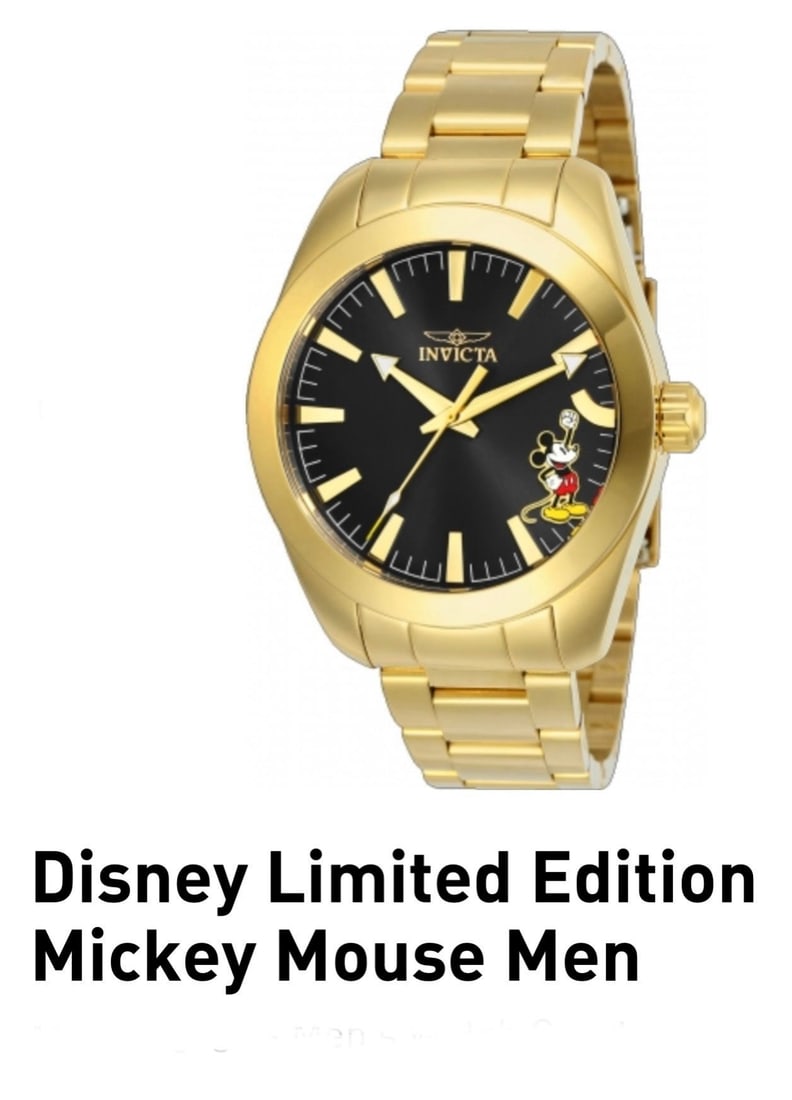 Limited Edition INVICTA Disney Mickey Mouse MENS Watch: This is a LIMITED EDITION Invicta Mickey Mouse Watch that is Still Brand New in the Original Retail Box / It was originally purchased as a Collectible, so it has never been worn / Multiple Photos Post
