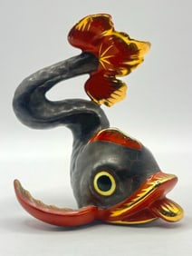 Rare HEREND Hungary Hand Painted Koi Fish Figurine