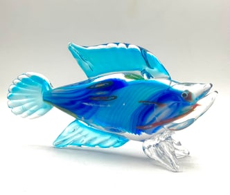 Large MURANO Stunning Art Glass Fish with Great Colors