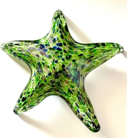 Awesome Gold Spun MURANO Art Glass STARFISH with Great Colors