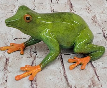 Signed MARIUS Numbered 10 of 100 Frogman Bronze Frog Figure