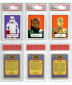 Lot of 3 Rare Topps STAR WARS 1952 Edition Trading Cards