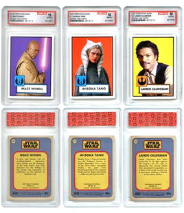 Lot of 3 Rare Topps STAR WARS 1952 Edition Trading Cards: Gem Mint 10 – Lot of 3 Topps 1952 Edition Star Wars Collectible Trading Cards