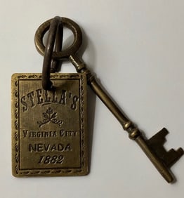 Dated 1885 STELLA SALOON Whorehouse Brothel Room Key