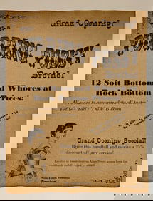 Old West The PURRING PUSSY Whorehouse Brothel Poster