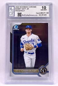 Gem 10 Bobby Witt Jr. 2022 Bowman Chrome Baseball Prospects Rookie Card