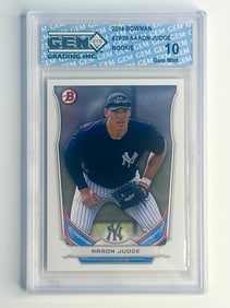 Gem Mint 10 AARON JUDGE Bowman Rookie Baseball Card