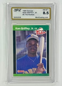 Graded NM-Mt KEN GRIFFEY Jr. 1989 Donruss Rookie Baseball Card