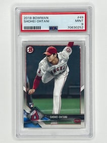 PSA Graded Mint 2018 SHOHEI OHTANI Bowman Rookie Baseball Card