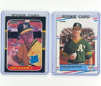 Lot of 2 MARK MGWIRE Rookie Baseball Cards