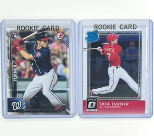 Lot of 2 TREA TURNER Rookie Baseball Cards