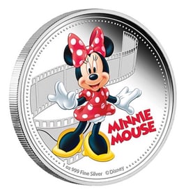 Walt Disney MINNIE MOUSE 1oz Clad Silver Coin