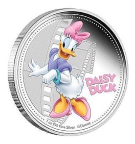 Walt Disney DAISY DUCK 1oz Clad Silver Coin