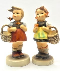 Lot of 2 Vintage MJ Hummel Goebel West Germany Porcelain Figurines