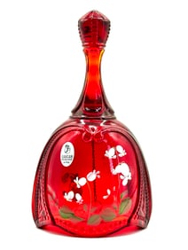Gorgeous FENTON Artist Signed Hand Painted Art Glass Bell