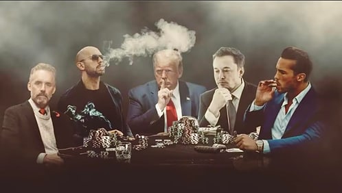 DONALD TRUMP, ELON MUSK, TATE Brothers and JORDAN PEDERSON Canvas Art Print