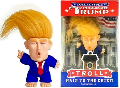 Special Edition Hair to the Chief DONALD TRUMP Troll Doll New in Box