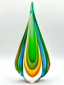 Stunning MURANO Art Glass Freeform Teardrop Sculpture