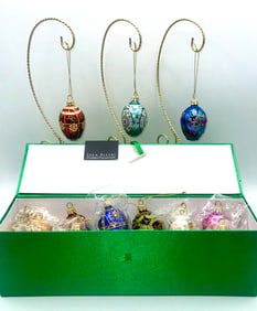 Lot of 12 JR Collection FABERGE Inspired Egg Christmas Ornaments – 8