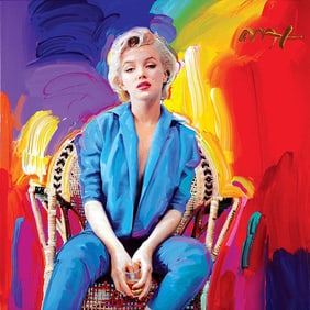 Marilyn Monroe Art on Canvas Print by Peter Max