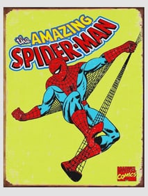 Marvel Comic Books SPIDERMAN Throwback Metal Sign