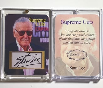 STAN LEE Pre-Production Signed SAMPLE Card