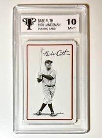 Gem 10 Landsman BABE RUTH Baseball Playing Card