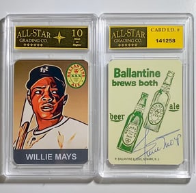 Gen Mint 10 WILLIE MAYS Beer Advertising Baseball Card