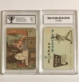 MANTLE Holiday INN Advertising Baseball Card