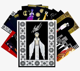 Lot of 24 - ERTE Art Deco Illustrations Postcards