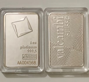 VALCAMBI SUISSE Mix Metals Platinum Novelty Bullion Bar