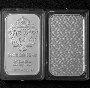 1oz SCOTTSDALE SILVER Encapsulated Silver Bar