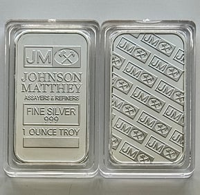 One Troy Ounce Fine .999 Silver Buffalo Bullion Bar