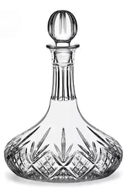 GODINGER Crystal Ships Decanter New in Original Box