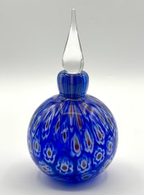 Beautiful MURANO Millefiori Style Art Glass Perfume Bottle