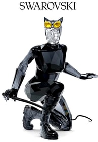 Retired DC Comics SWAROVSKI Crystal CATWOMAN Figurine with Box