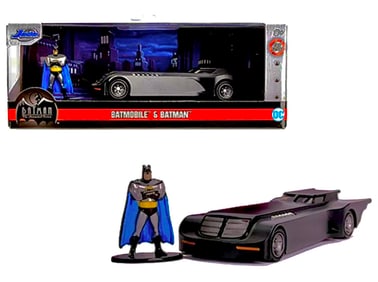 Animated BATMAN & Die-Cast BATMOBILE by JADA Toys