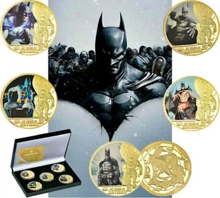 D.C. Comics 80 Years of BATMAN Clad Gold Coin Set w/COA