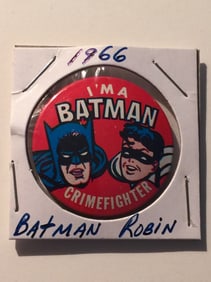 Original 1966 BATMAN Club Crimefighter Pinback Button