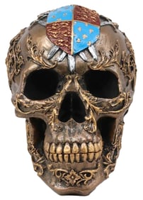 Knights Of Templar Medieval Heraldry Shield Crest Skull with Swords