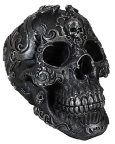 Gothic Black El Diablo Inferno Fire Tattoo Devil Dragon Skull Statue