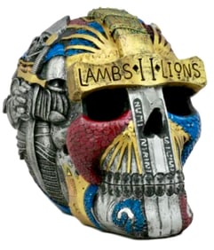 Awesome Knights Of Templar Lambs To Lions Skull Statue