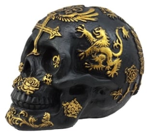 Knights of Templar Coat of Arms Royal Lion Saint George Skull
