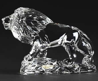 Wonders of the Wild German Lead Crystal LION Figurine