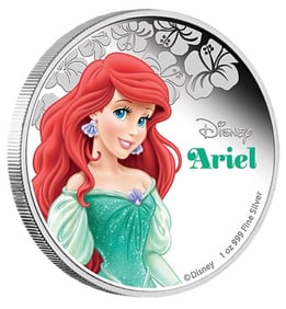 Walt Disney ARIEL 1oz Clad Silver Coin