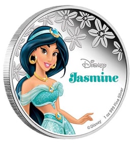 Walt Disney JASMINE 1oz Clad Silver Coin